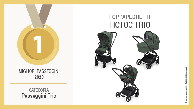 Migliori passeggini trio 2023 - Foppapedretti TicToc Trio