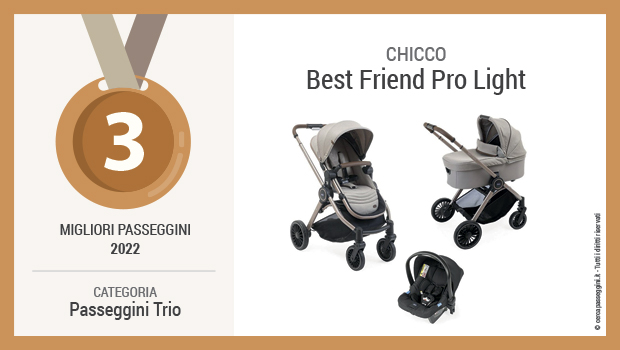 Migliori passeggini trio 2022 - Terzo posto - Chicco Trio Best Friend Pro Light