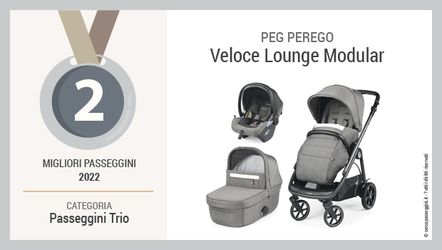 Migliori passeggini trio 2022 - Secondo posto - Peg Perego Veloce Lounge Modular