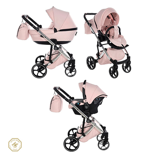 Trio Antes Baby Monogram colore Rosa con telaio Silver