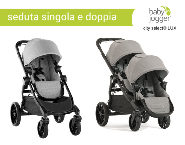 Baby Jogger City Select Lux - passeggino singolo, gemellare, fratellare 2017 - le sedute - cercapasseggini