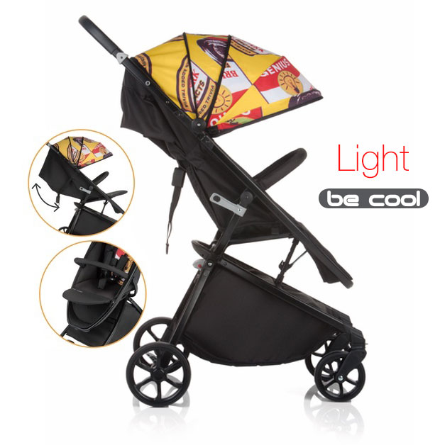 Be cool Light - passeggino leggero - dettaglio reclinazione schienale e poggiagambe - cercapasseggini 2017