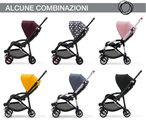 Bugaboo Bee5 - passeggino e navicella - alcune combinazioni di colori - cercapasseggini 2017