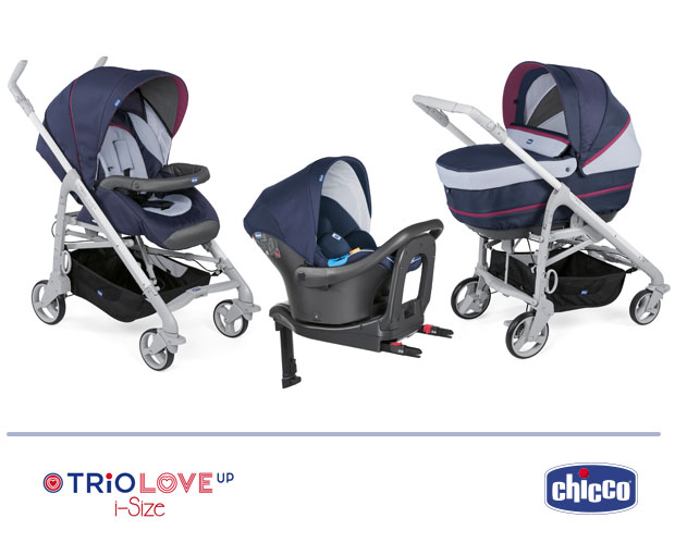 Chicco Trio Love Up i-Size 2018 - vista del trio completo - cercapasseggini