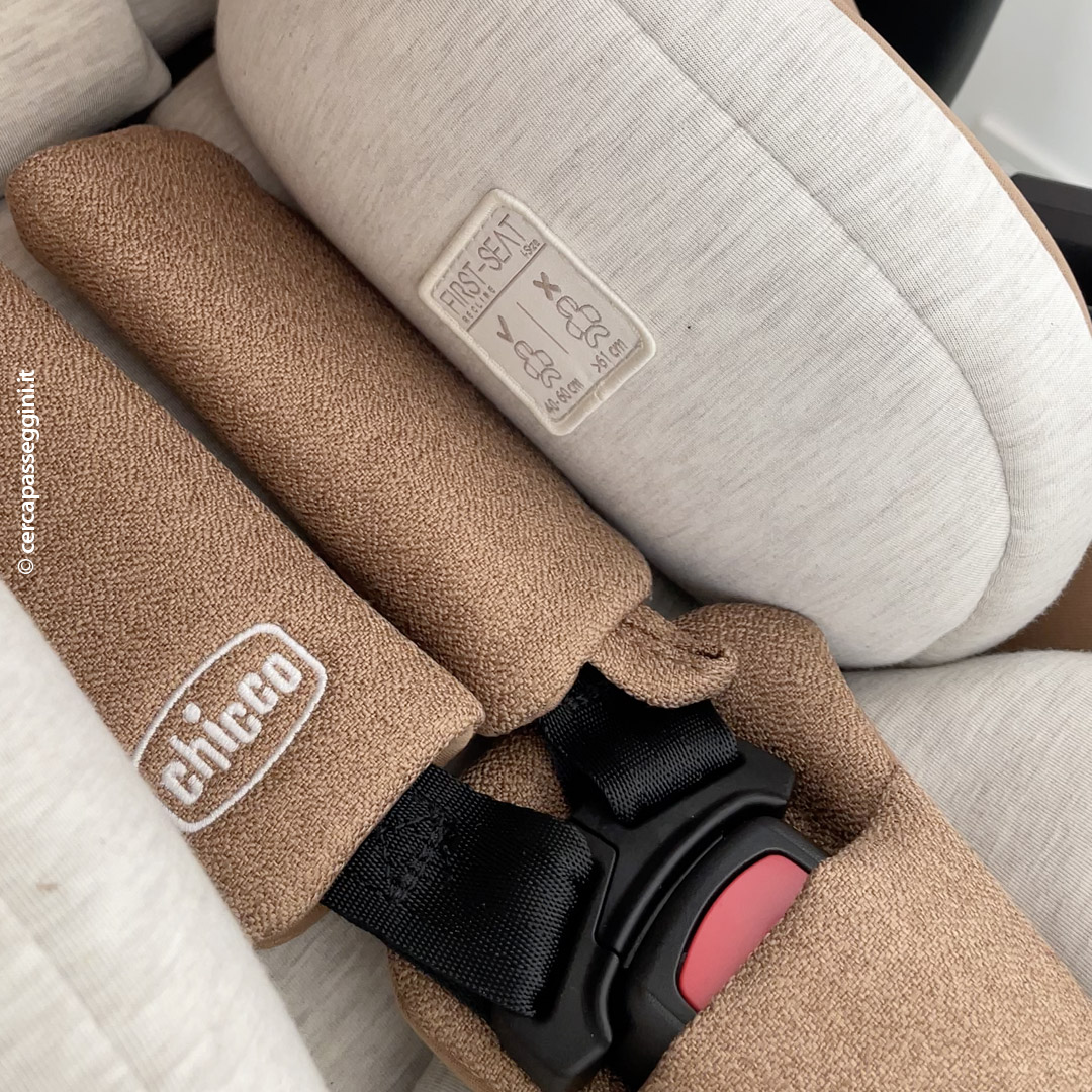 Chicco Trio Bellagio - colore Caramel - dettaglio del seggiolino First Seat Recline