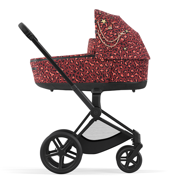 Cybex collezione Rockstar 2022 - Vista laterale della navicella LUX Carry Cot montata su telaio