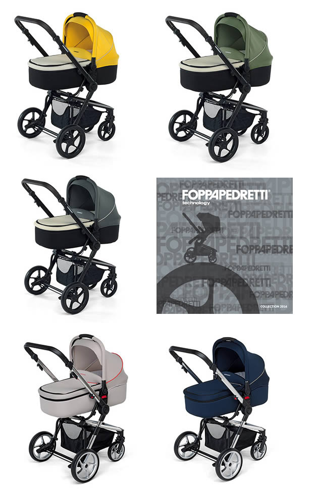 I colori della collezione 2016 del passeggino trio Foppapedretti 3Chic