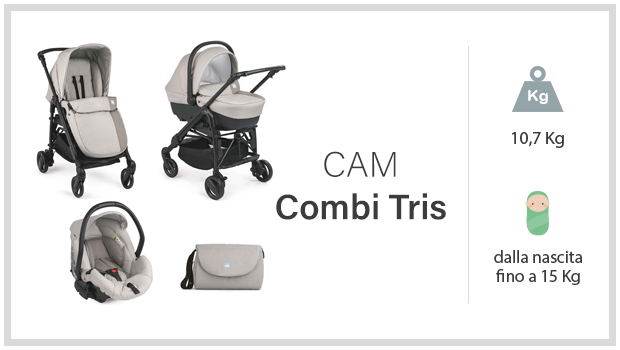 Cam Combi Tris - Miglior passeggino trio economico - Guida all'acquisto
