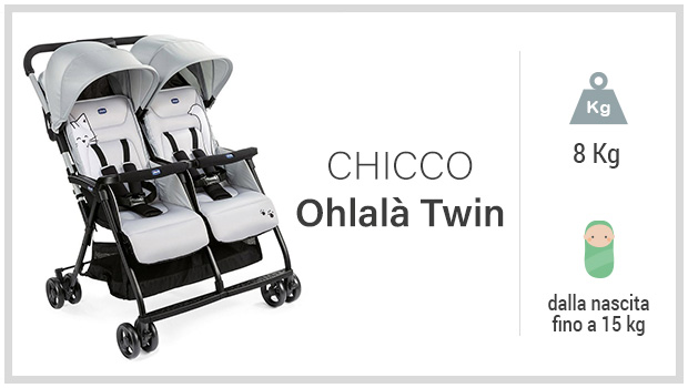 Chicco OHlala Twin - Miglior passeggino gemellare economico - Guida all'acquisto
