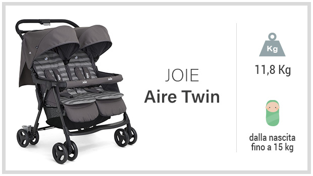 Joie Aire twin - Miglior passeggino gemellare economico - Guida all'acquisto