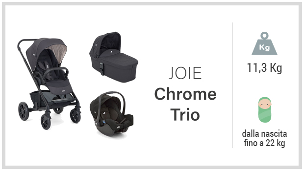 Joie Chrome Trio - Miglior passeggino trio economico - Guida all'acquisto