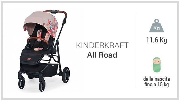 Kinderkraft All Road -  Miglior passeggino leggero fashion - Guida all’acquisto