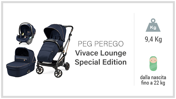 Peg Perego Vivace Lounge Special Edition - Miglior passeggino trio top gamma - Guida all'acquisto