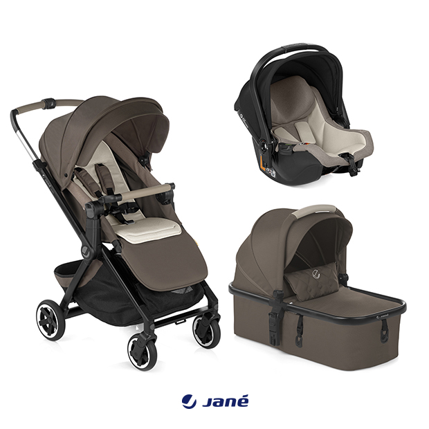 Jan Trio Newel con Micro Pro e Koos i-Size R1 - Vista del passeggino, della navicella de del seggiolino 