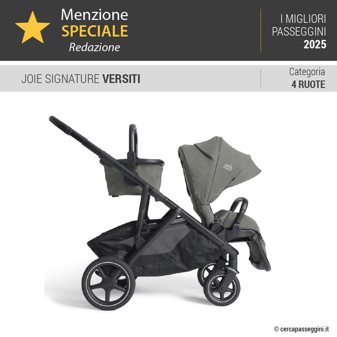 Migliori passeggini 2025 - Menzione Speciale Redazione categoria 4 ruote - Joie Signature Versiti