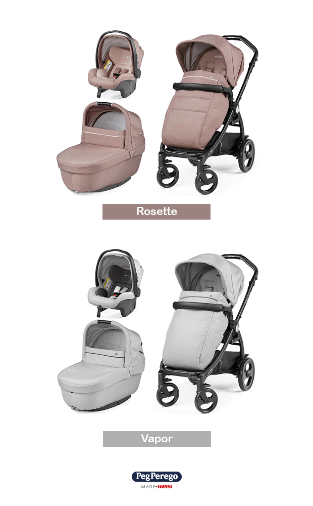 Peg Perego - Trio Book Smart modular - colori 2022 Rosette e Vapor - Cercapasseggini