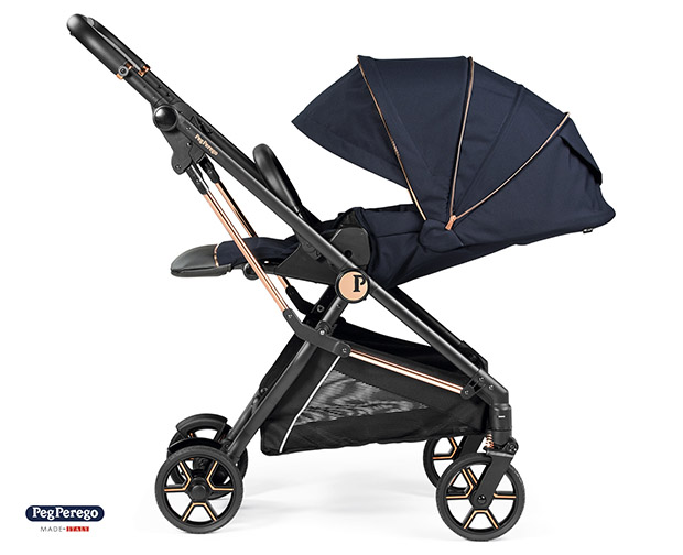 Peg Perego Vivace Modular Special Edition - Vista laterale del passeggino con schienale reclinato