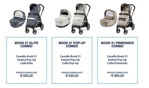 Peg Perego Book 51 Combo - combinazioni e prezzi - Cercapasseggini