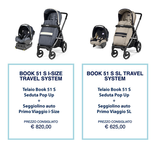 Peg Perego Book 51 S Travel System - le combinazioni possibili e i prezzi - Cercapasseggini
