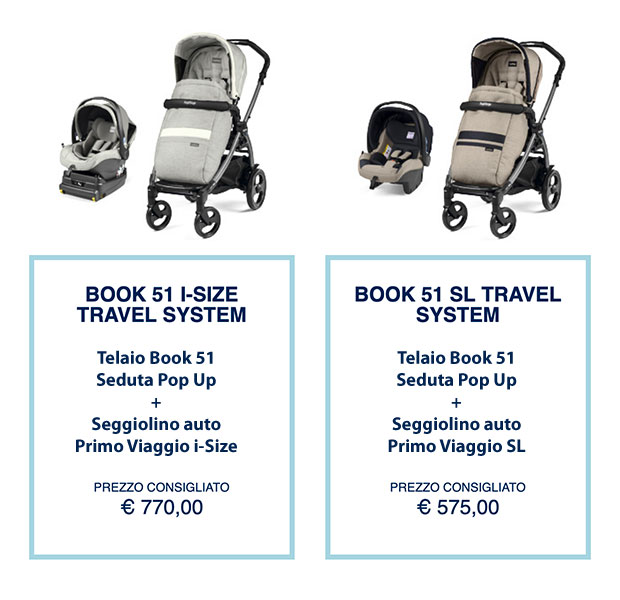 Peg Perego Book 51 Travel System - combinazioni e prezzi - Cercapasseggini