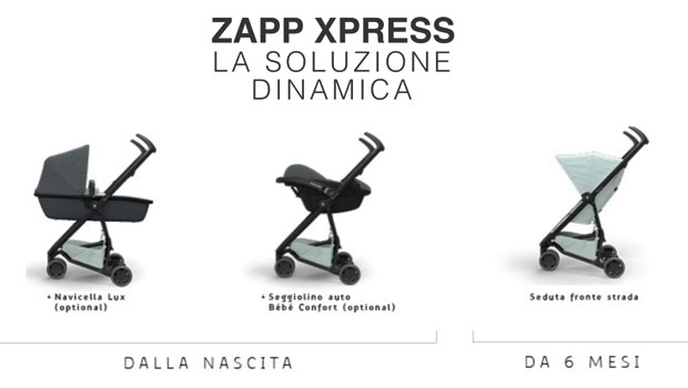 Quinny Zapp X - la nuova gamma passeggini Zapp 2017 - Configurazione Zapp XPress - cercapasseggini