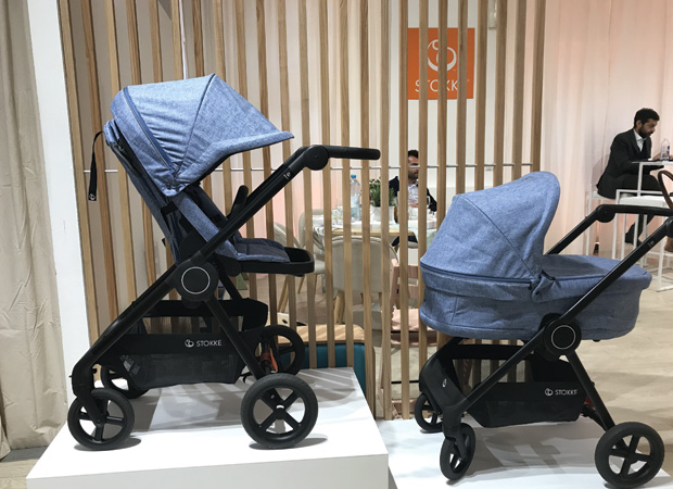 La versione duo di Stokke Beat nel colore blue mlange