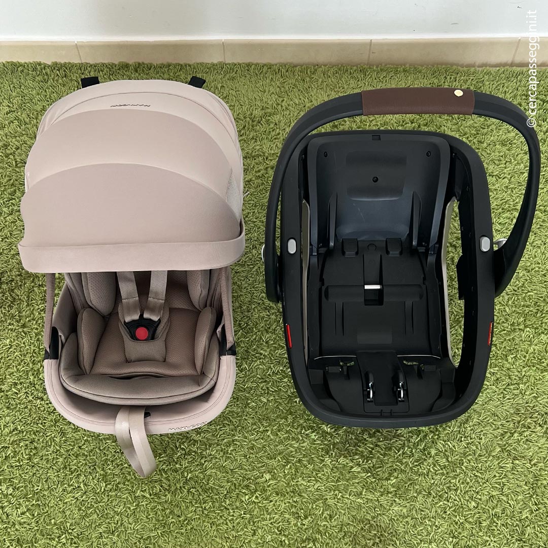 Maxi-Cosi Fame Cabin - Vista del seggiolino auto Coral Slide Pro - Telaio e seduta