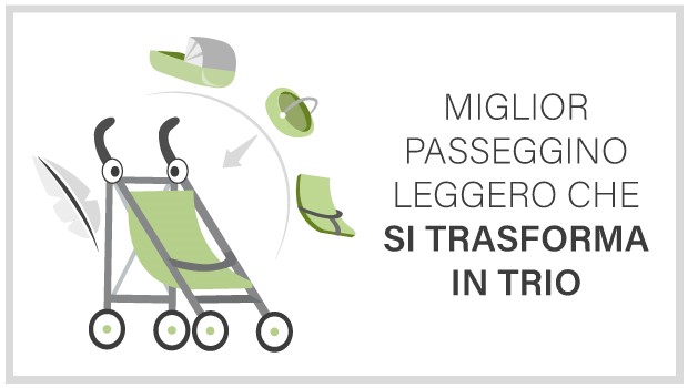 I migliori passeggini trio leggeri