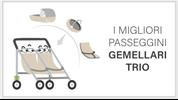 I migliori passeggini gemellari trio