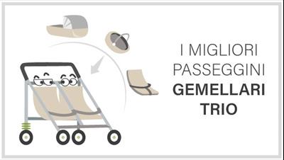 I migliori passeggini gemellari trio