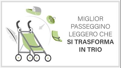 I migliori passeggini trio leggeri