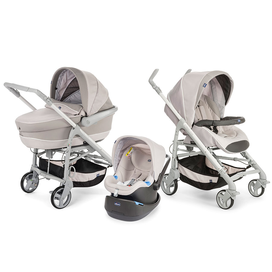 Chicco Trio Love Motion Chicco 2017 passeggino culla ovetto colore grigio/blu 