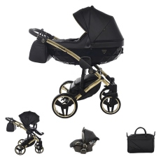 Passeggino Trio Junama Fluo collezione 2024 Nero Oro