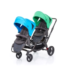 Passeggino Gemellare ABC Design Zoom collezione 2016 Water/Grass