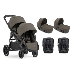 Passeggino Gemellare Baby Jogger City Select Lux Gemellare Trio collezione 2018 Taupe