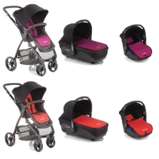 Passeggino Trio Be Cool Trio Slide 3 Cocoon collezione 2015 Love - Purple vs Red