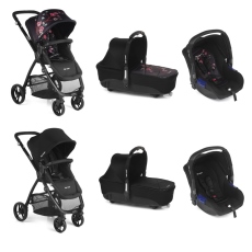 Passeggino Trio Be Cool Trio Slide 3 Cocoon collezione 2018 Kimono: Flower vs Black