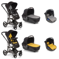 Passeggino Trio Be Cool Trio Bandit 3 Cocoon collezione 2015 Crazy - Grey vs Yellow