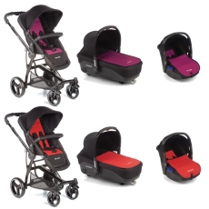 Passeggino Trio Be Cool Trio Bandit 3 Cocoon collezione 2015 Love - Purple vs Red