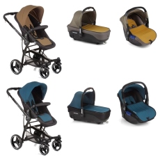 Passeggino Trio Be Cool Trio Bandit 3 Cocoon collezione 2016 Lounge - Dune vs Petrol