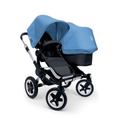 Passeggino Gemellare Bugaboo Donkey Duo collezione 2014 Telaio Black Alluminio+Ice Blue