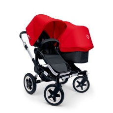 Passeggino Gemellare Bugaboo Donkey Duo collezione 2014 Telaio Black Alluminio+Red