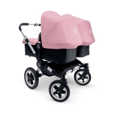 Passeggino Gemellare Bugaboo Donkey Twin collezione 2014 Telaio Black Alluminio+Soft Pink