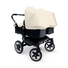 Passeggino Gemellare Bugaboo Donkey Twin collezione 2014 Telaio Black Black+Off White