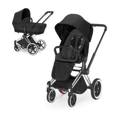 Passeggino Duo Cybex PRIAM Duo seduta LUX e Navicella collezione 2015 Black Beauty