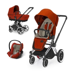 Passeggino Trio Cybex PRIAM Trio Cloud Q Plus collezione 2015 Autumn Gold