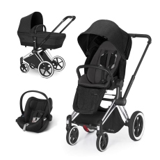 Passeggino Trio Cybex PRIAM Trio Cloud Q Plus collezione 2015 Black Beauty