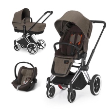 Passeggino Trio Cybex PRIAM Trio Cloud Q Plus collezione 2015 Desert Khaki