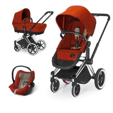 Passeggino Trio Cybex PRIAM Trio seduta Light Cloud Q Plus collezione 2015 Autumn Gold