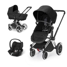 Passeggino Trio Cybex PRIAM Trio seduta Light Cloud Q Plus collezione 2015 Black Beauty